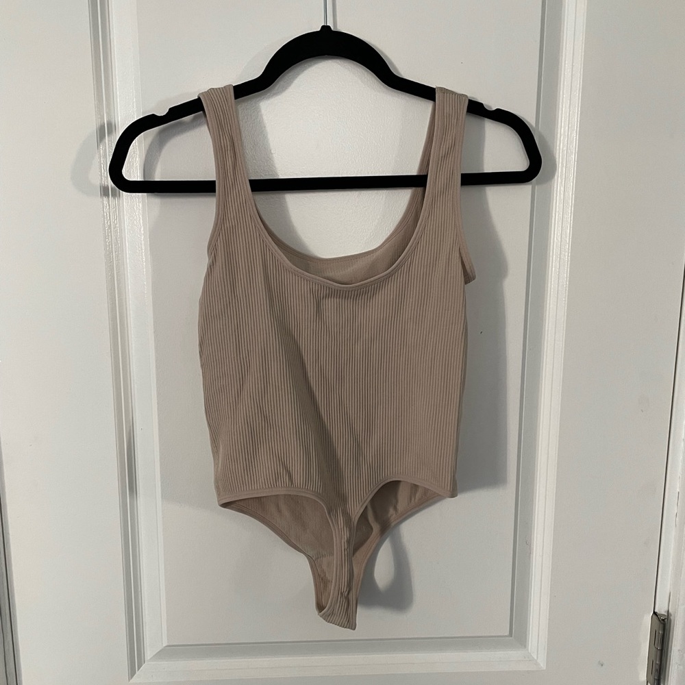 Target Colsie Ribbed Nude Thong Bodysuit - Picture 4 of 6